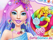 Игра Барби и Эльза в стране конфет